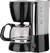 Grovfilter kaffebryggare med glaskaraff KA 12,17 | 0,6 liter för 4 koppar kaffe | 600 watt | Svart - Rostfritt stål
