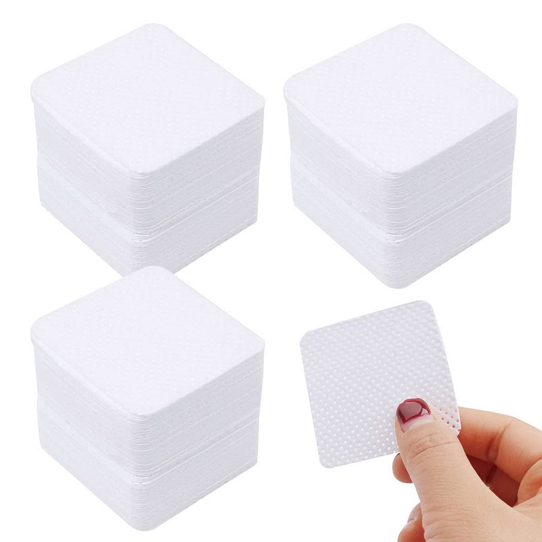 300 Stück Nagellackentferner Pads, Fusselfreie Nägel Wattepads Für Nägel Nagellackentferner Luddfria Nagelservetter Cleaner Gelnägel - Rosa