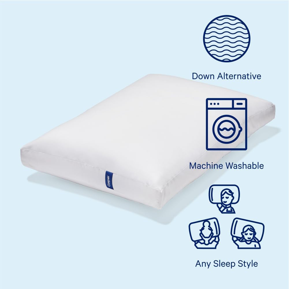 Casper Sleep Essential Kudde för att sova, King, White Naty Shop Standardkuddar