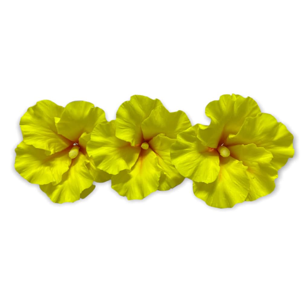 Ätsockerdekoration, gul Hibiscus, 1 st Nati Shop