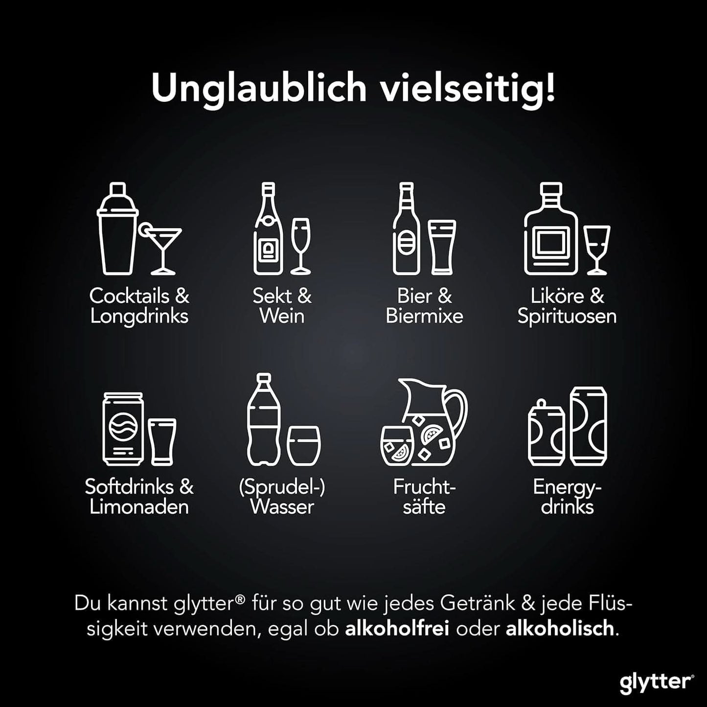 Glitter Glitter Powder For Drinks (Silver) - Ätbart glitter för drinkar, 10 gram Glitter Naty Shop