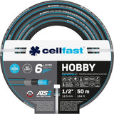 CELLFAST Trädgårdsslang 6-lagers vattenslang Dubbelflätad tyg bevattningsslang UV-beständig anti-alger flexibel slang 32 bar 1 tum 25 meter Hobby