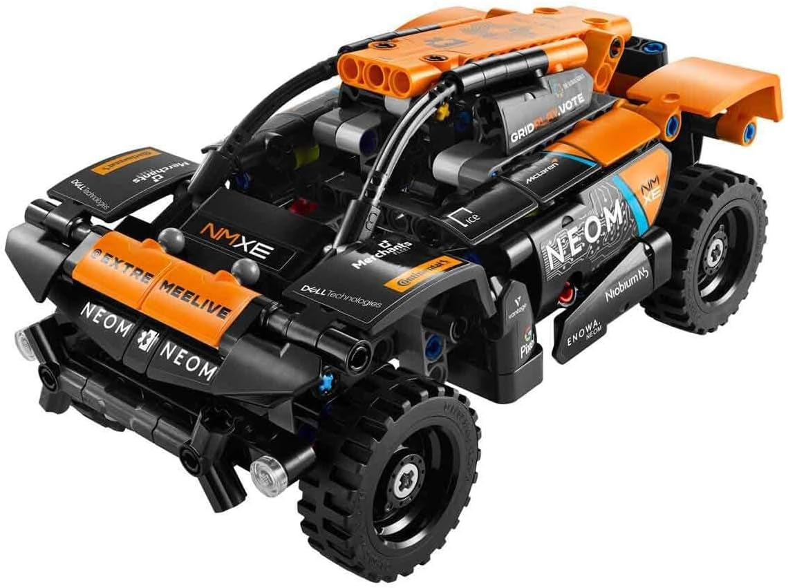 LEGO Technic NEOM Mclaren Extreme E Racing bilset, motorleksak för barn, byggbar vindbil, teknisk present för pojkar och flickor 7 år gamla 42166 Byggset Besuche den LEGO-Store
