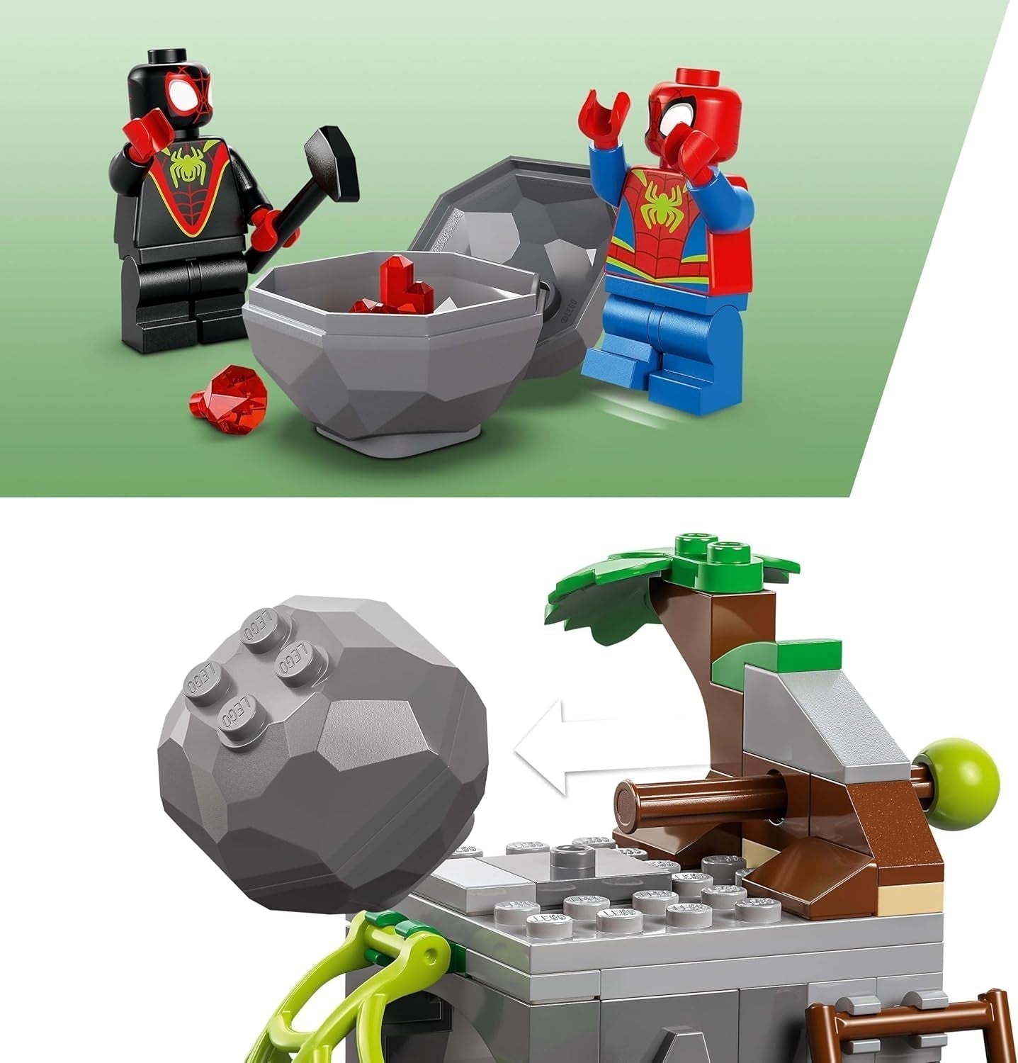 LEGO Marvel Spideys team på ett räddningsuppdrag i Dino Truck Building Leksaksbil för superhjältar Äventyrsset för barn 4+ Spidey och hans supervänner 11199 Byggset Besuche den LEGO-Store