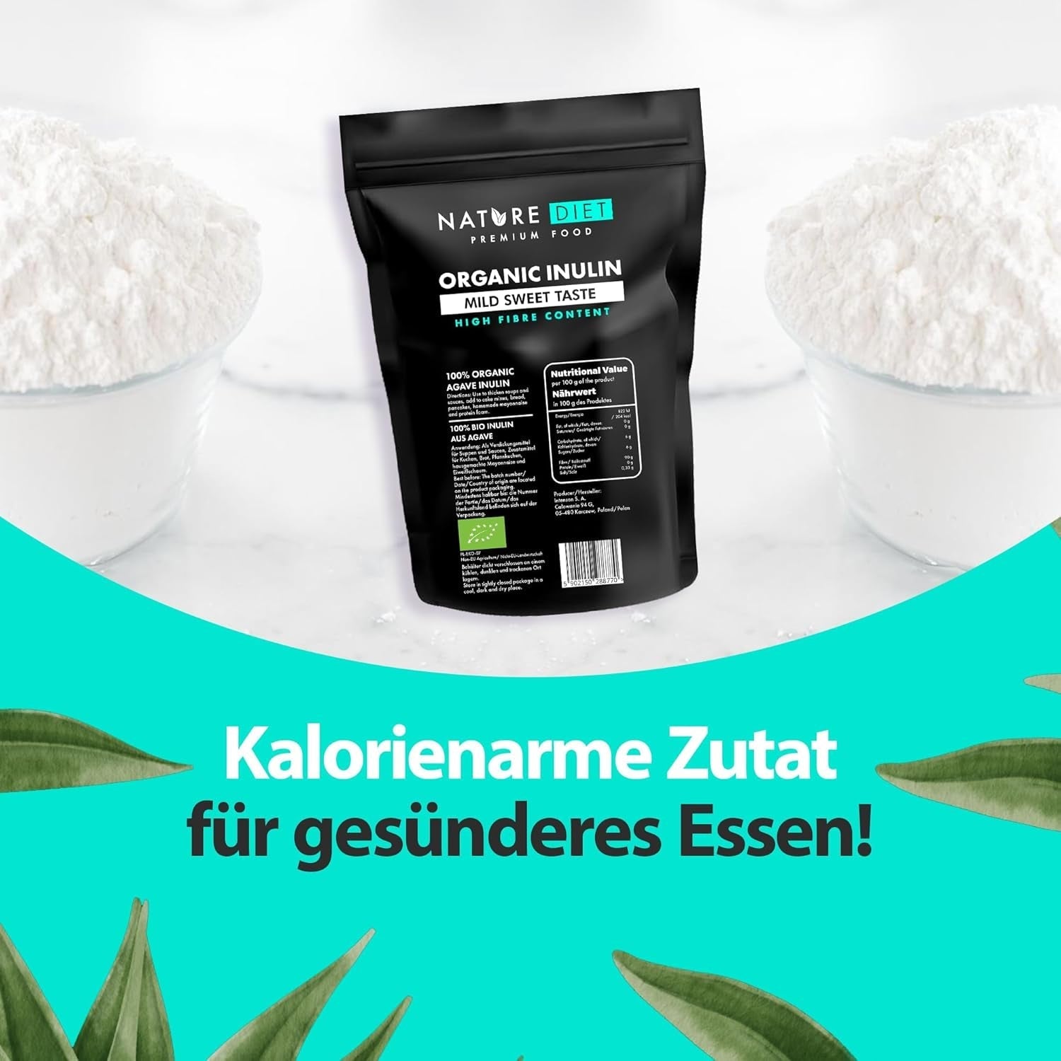 Naturkost - Bio-Inulin 1 Kg | Aus Agave | Natürliches Präbiotikum Sötningsmedel Naty Shop