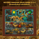 Mythical Dragon Tile Building Kit för vuxna, 3D Divine Loong Art Byggleksak med LED-lampor och blommor, DIY Dragon Relief Model Kit, kreativa presenter och dekorationer (1676 bitar)