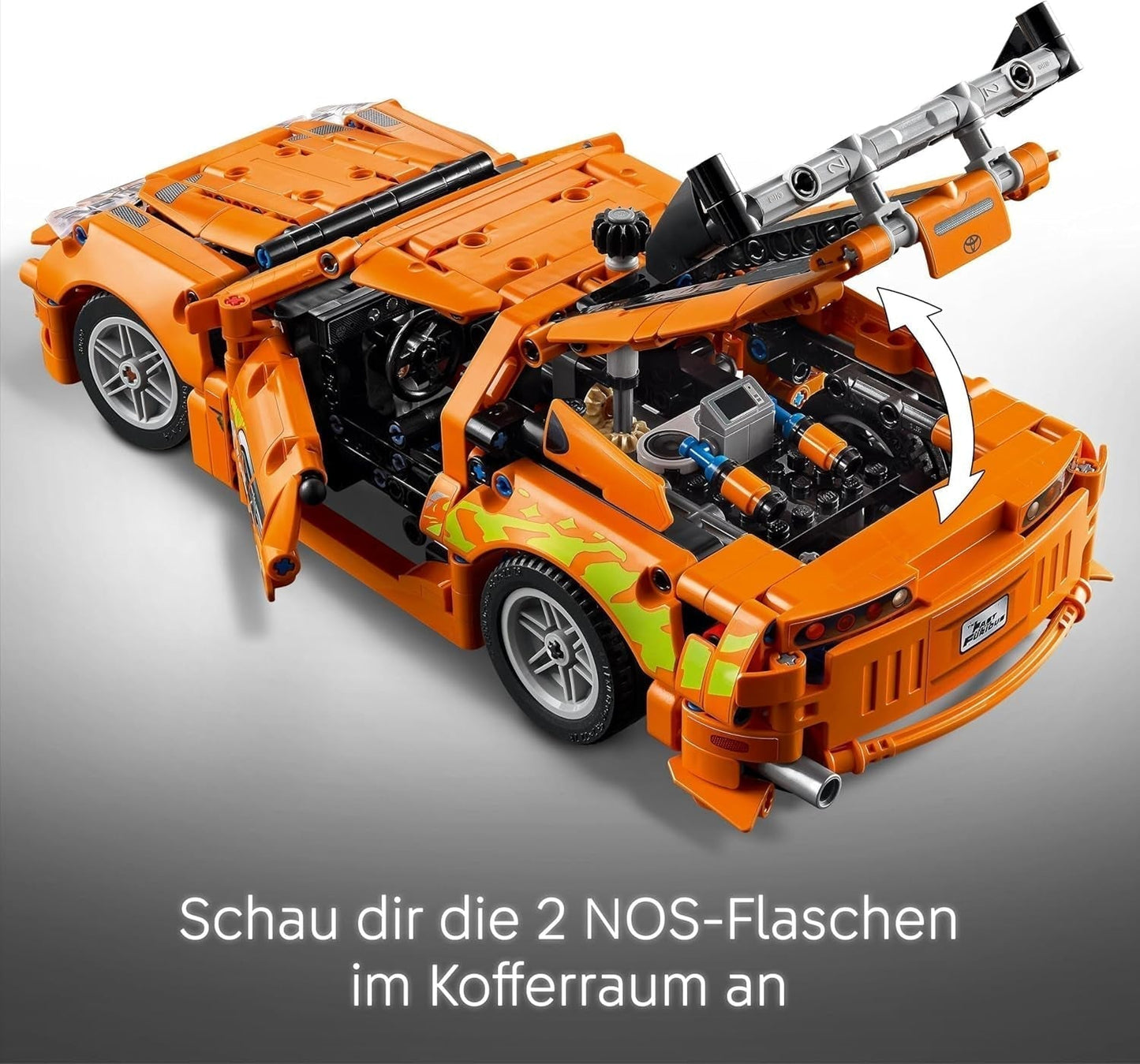 LEGO Technic Fast and Furious Toyota Supra MK4 - Leksaksbil - Med 6-cylindrig motor och öppningsbara dörrar - Modellset för pojkar och flickor över 9 år - Födelsedagspresentidé 42204 Byggset Beuche den LEGO-Store