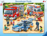 Ravensburger pussel för barn - 06144 Intressanta yrken - Rampussel för barn från 4+ med 30 bitar Pussel Naty Shop Teal / Turkos