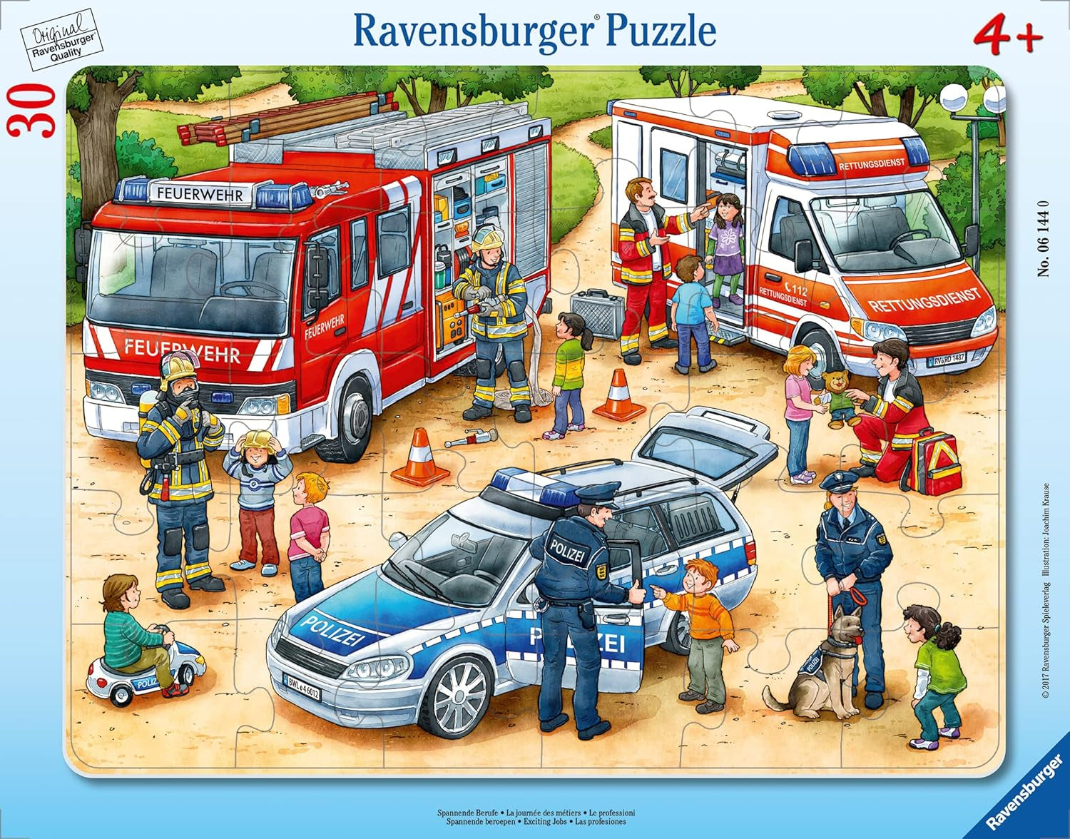 Ravensburger pussel för barn - 06144 Intressanta yrken - Rampussel för barn från 4+ med 30 bitar Pussel Naty Shop Teal / Turkos
