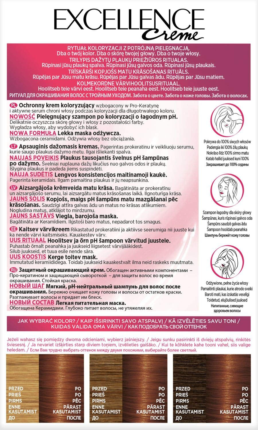 L'Oréal Paris Excellence 6.41 Hårfärg - Ljus bärnsten Brons Naty Shop Hårfärgning