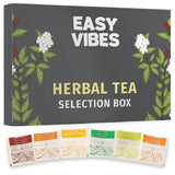 - Presentförpackning | Box med urval av örtteer | 24 påsar - Pyramidfilter | 6 smaker | Presentidéer till henne och honom