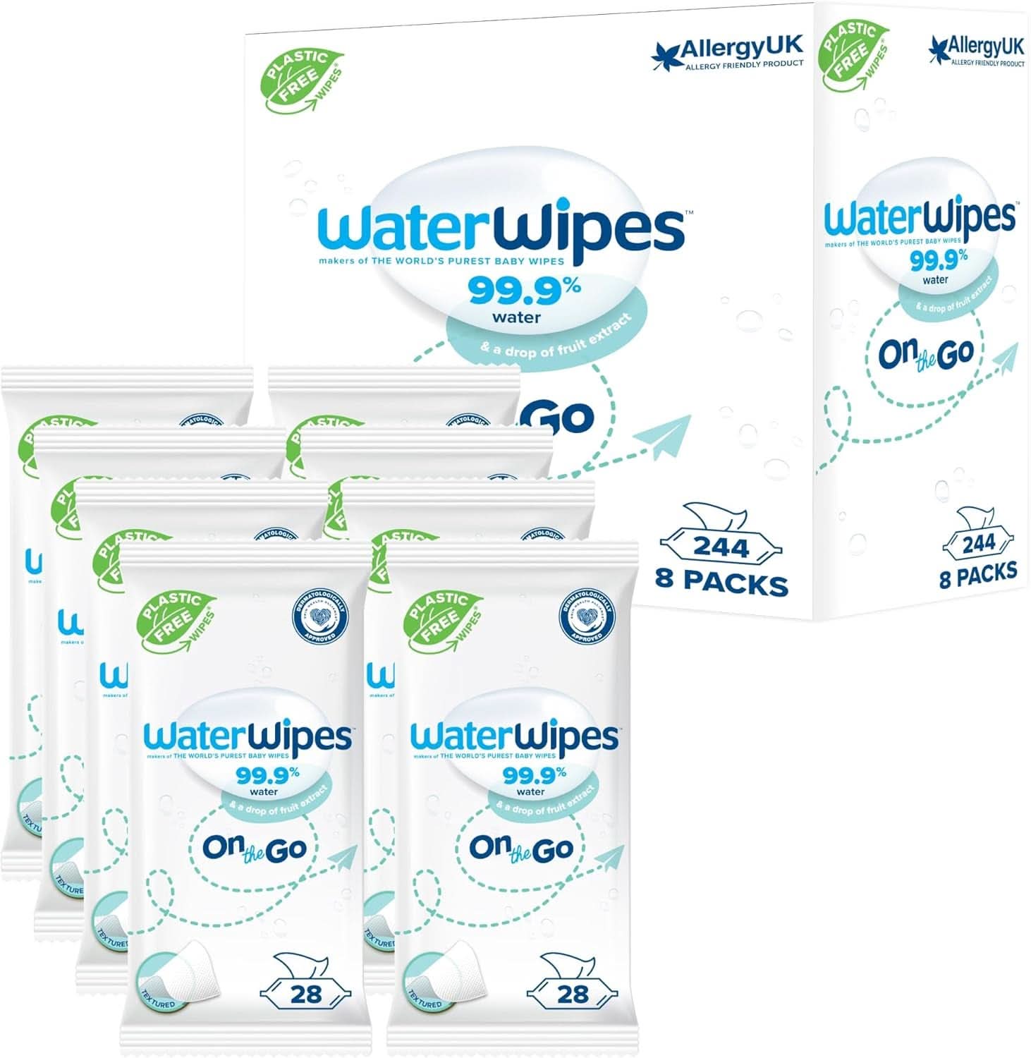 Vattenservetter Fuktande och rengörande babyservetter med 99 % vatten och aloe vera-extrakt Våtservetter för ansikte och kropp Naty Shop
