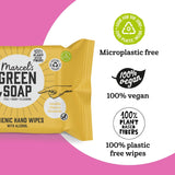 Marcel's Green Soap Hand Wet Wipes 60 Pack - Vanilj & Cherry Blossom - Växtbaserad - Ekologisk