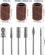 MWOOT Diamond Nagelborrbits för elektriska nagelfilar med sliphylsor Slipband Nagelborrkronor Konstgjorda nageltillbehör Nagelbandsborttagare