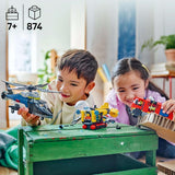 LEGO City Combo Set med helikopter, lejonbil och ubåt och 3 minifigurer - Byggbara leksaksfordon för pojkar och flickor från 7 år - Födelsedags- och semesterpresent 60462 Byggset Besuche den LEGO-Store