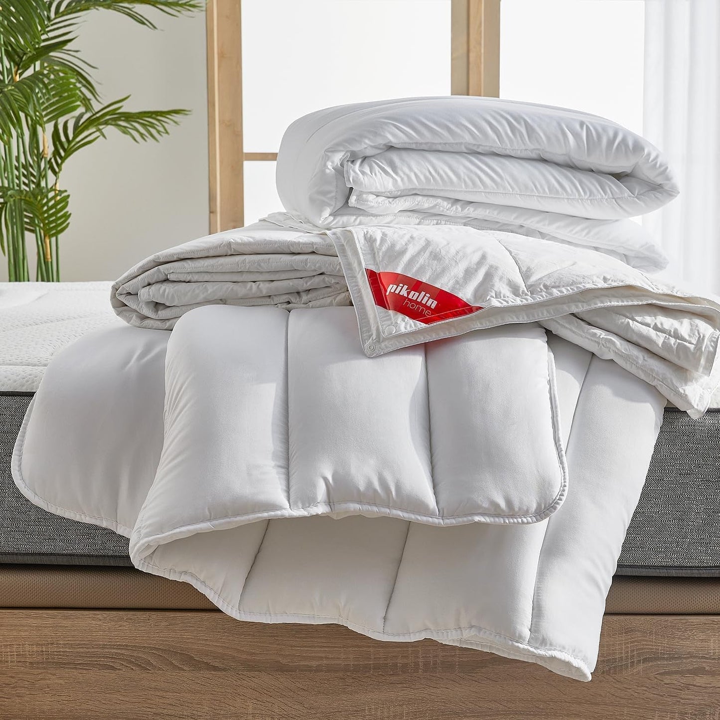 Pikolin Home - Anpassningsbart 100 % bomullslakan, andas, slitstarkt och resistent Täcken och täcken Naty Shop