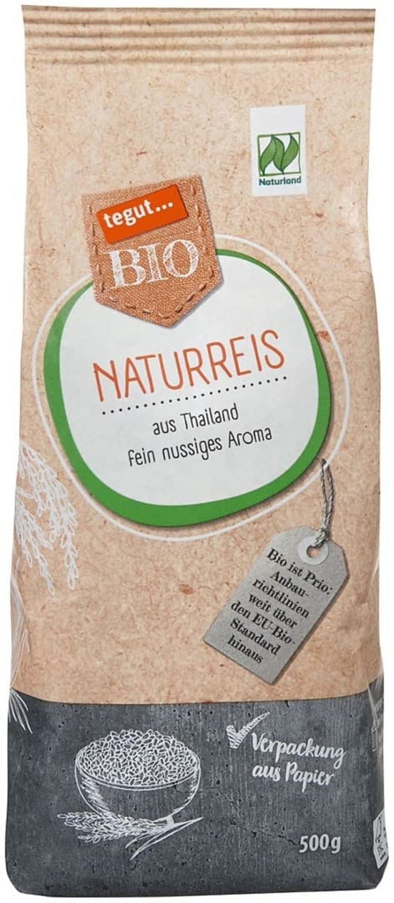 tegut... Ekologiskt brunt ris, 1 x 500 g