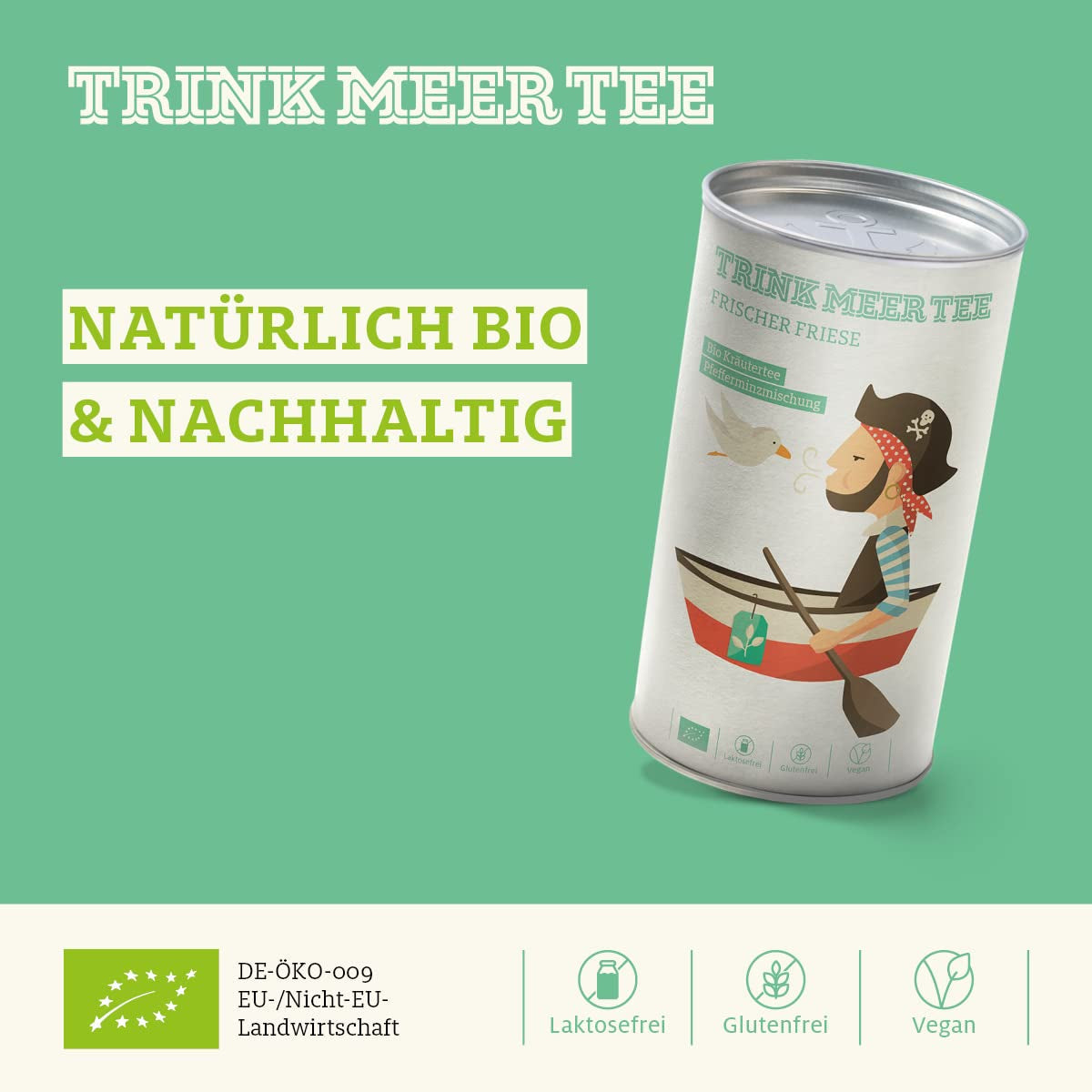 Drick mer te FRISCHER FRIESE - Ekologiskt örtte | Mintblandning | Ekologiskt myntate | Löst te i telåda | Gåva I 50 G