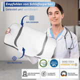 Ortopedisk kudde, ergonomisk nackkudde, huvudkudde, original kudde med memoryskum för sidor, rygg- och magstöd, nackstödskudde för män, kvinnor (67,3 X 38,2 X 13,8/3 cm) Cervikala ortopediska kuddar Naty Shop
