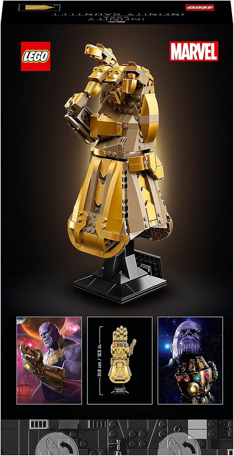 LEGO 76191 Marvel Super Heroes Infinity Glove Avengers Thanos Glove Model Building Set för vuxna Fan objekt Present för män Kvinnor Henne Honom Byggset Besuche den LEGO-Store