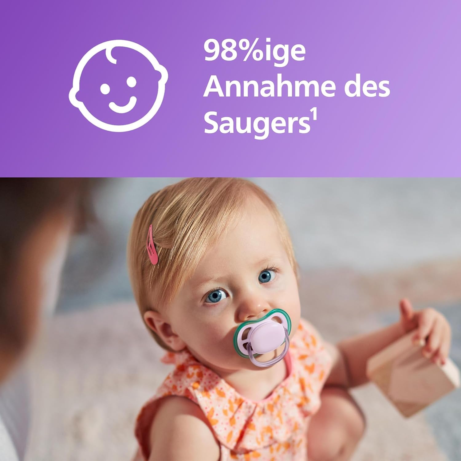 Philips AVENT ultra air-nappar - Lätta och andningsbara nappar för spädbarn i åldern 0-6 månader, BPA-fria, med bärväska som sterilisator, 2-pack, modell SCF085/24
