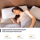 EGO HOME Kudde Memory Foam Mjuk Ergonomisk kudde för ryggsömn Side Sleeper Nackstödskudde med andningsbart och tvättbart överdrag, Oeko-Tex Certified, Nackkudde 75X35Cm Perne standard Naty Shop