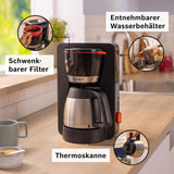 Bosch MyMoment TKA6M273 Filter Espressomaskin, 1L termokanna, 8-12 koppar, Anti-droppsystem, Roterande filterhållare, Avkalkningsprogram, Avtagbar vattentank, 1200 Watt, Mattsvart