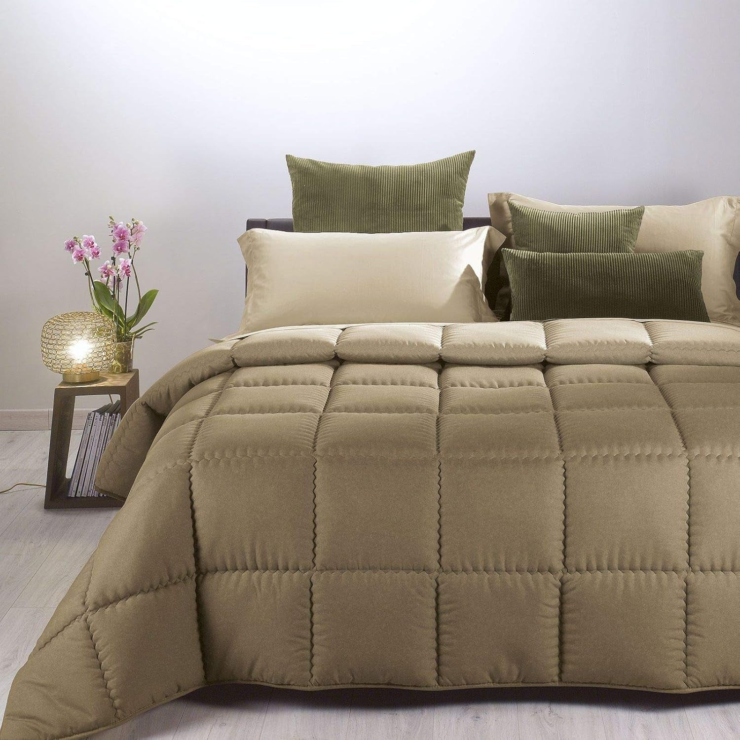 Caleffi modern täcke, mikrofiber, taupe, dubbelsäng Täcken och täcken Naty Shop Standardtitel