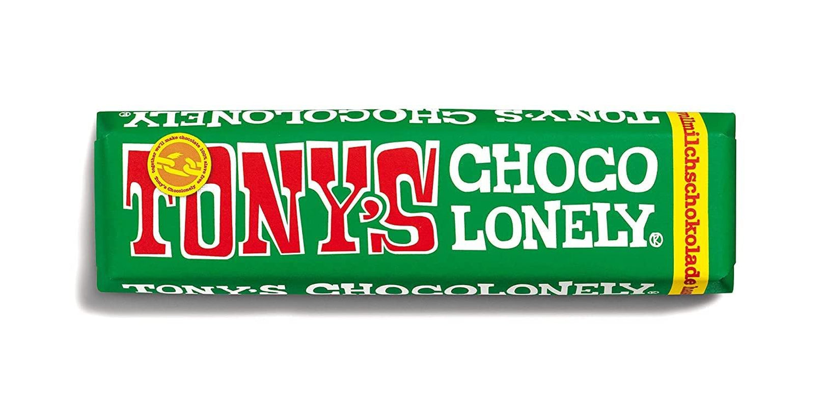 Tony's Chocolonely, mjölkchoklad med kola och havssalt 47g