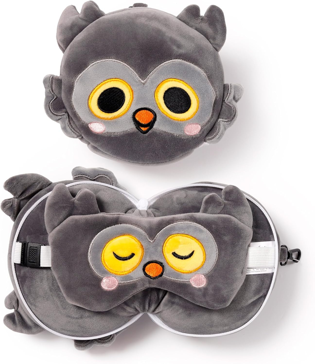 Relaxeazzz Mask Resekudde - Winston Owl - Söta djur Resekuddar Naty Shop Standardtitel