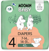 Mumin Baby Eco-blöjor, storlek 3, 5-8 kg, 48 delar, mjuka premiumblöjor | Mjuk och hudvänlig, andas, absorberande, inga onödiga kemikalier |