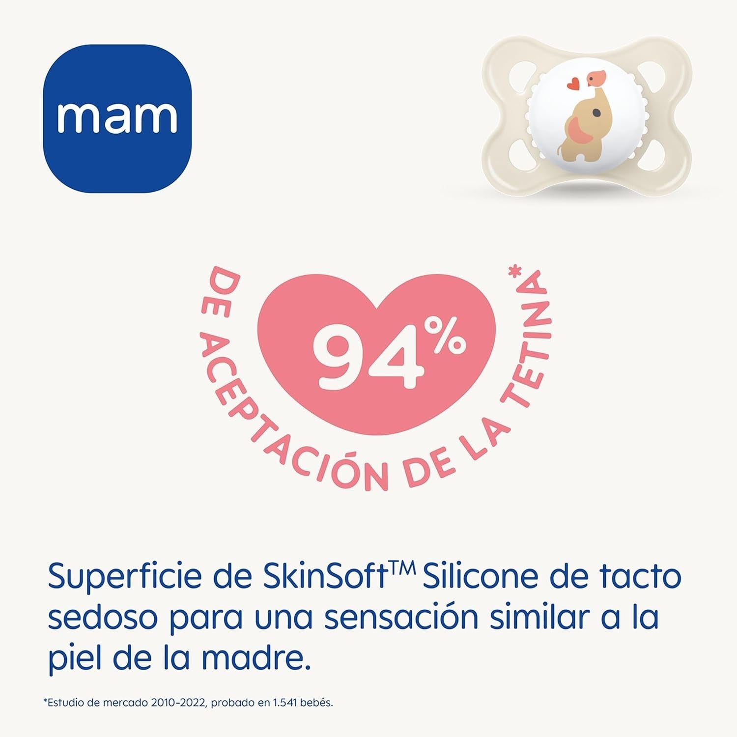 MAM Clip It-napp! Broach & Original S226 Skinsoft™ silikon, ultramjuk, för spädbarn från 0+ månader