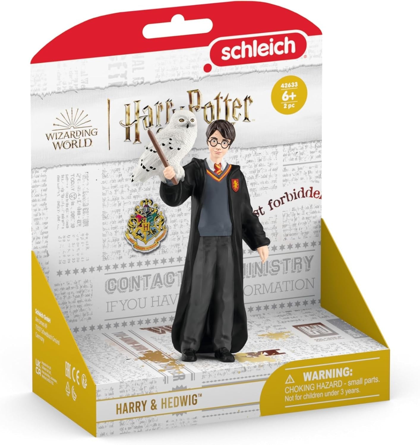 Schleich 42633 Harry Potter & Hedwig, Från 6 år, HARRY POTTER - Statyett, 4 X 2,5 X 10 cm, Flerfärgad/Ocean Tides Actionfigurer Naty Shop
