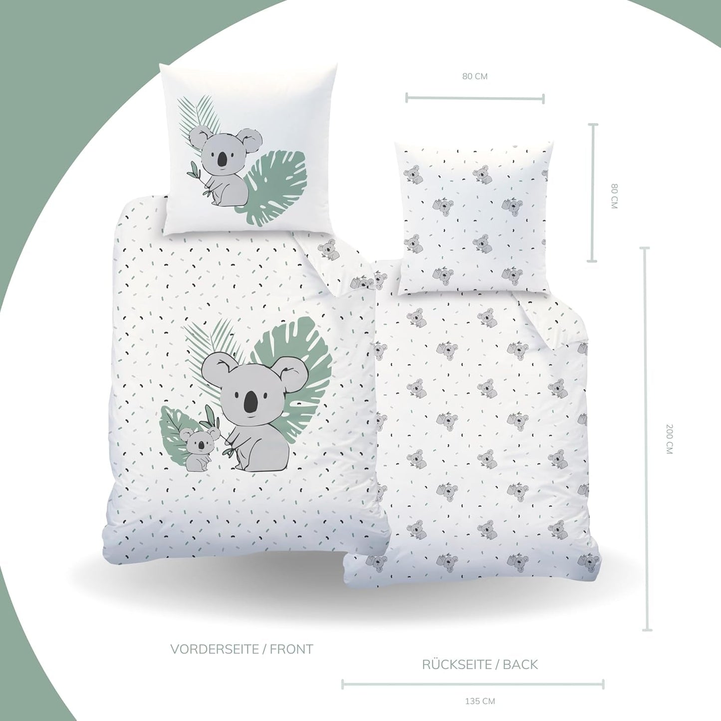 Barnsängkläder, Koalabjörn, unisex, 100 % bomull Sängkläder - barn Naty Shop