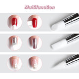 Qufiiry 5PCS Silikon Nagel Pinsel, Gel Schnitzen Pinsel, Silikon-Modellier Pinsel Set, Doppel Köpfe DIY Maniküre Werkzeug