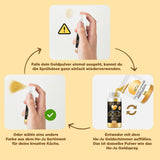He-Ju Metallic Gold flytande matfärgning 25 ml, ätbart glitter för drycker och mat (Metallic Gold, 25 ml)