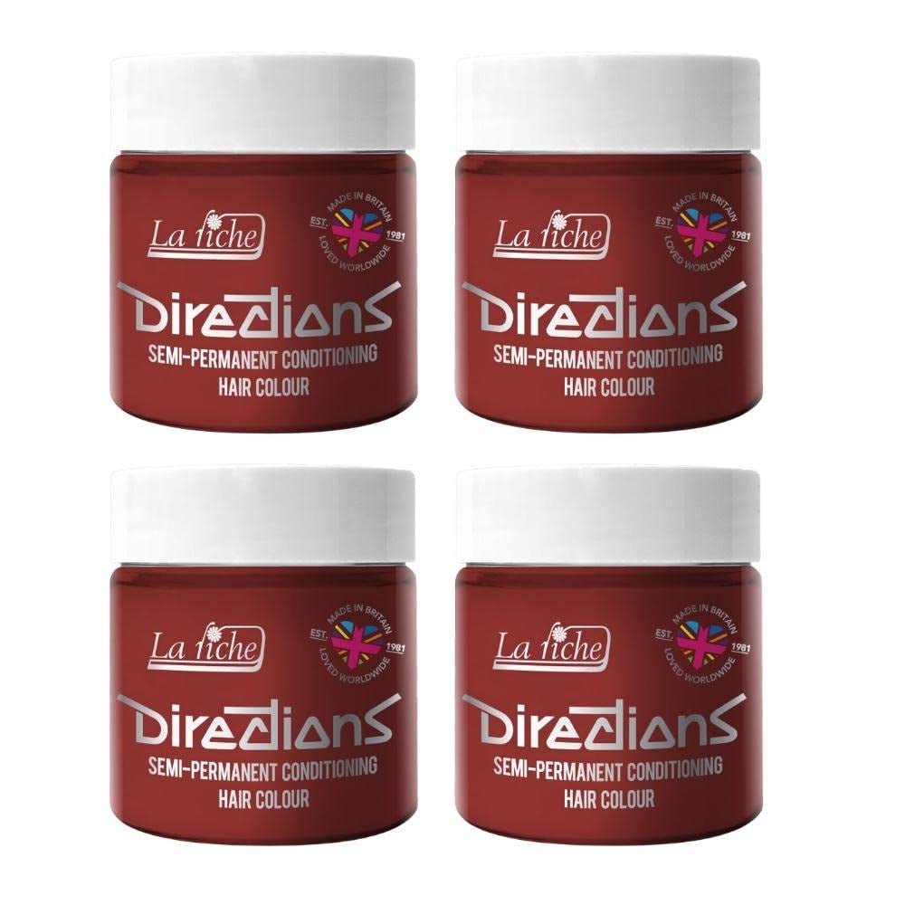 Semi-permanent hårfärg Anvisningar 100 ml box 4-pack (Pillarbox Red) Hårfärgning Naty Shop Pillarbox Red 400 Ml (1 pack)