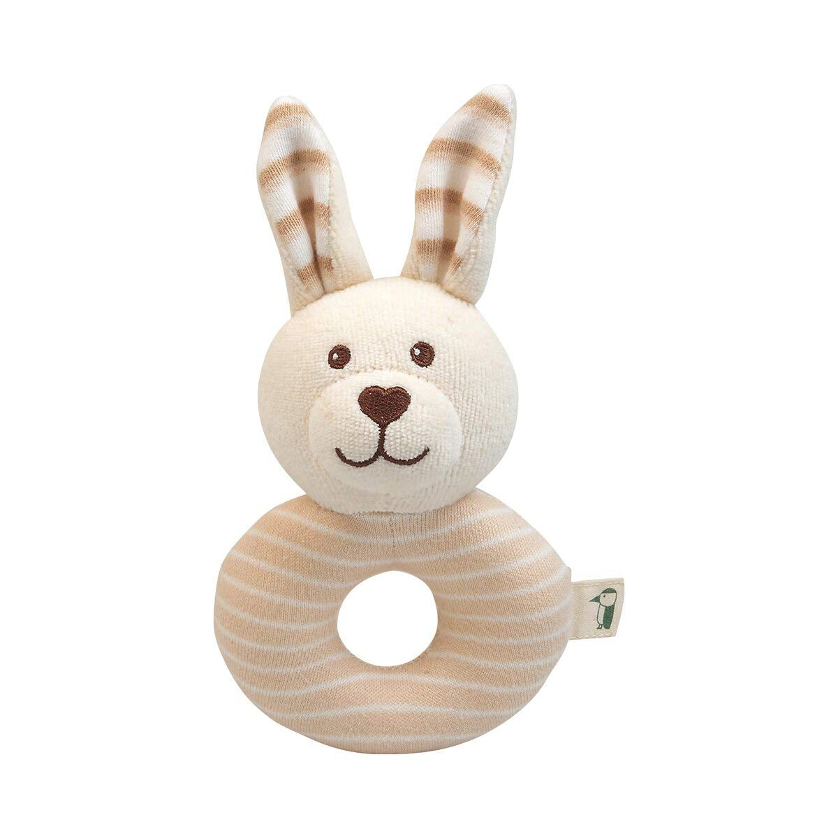 GRÜNSPECHT ekologiskt tyg 100% ekologisk bomull, babyleksak, mjuk kram, födelsedagspresent, dop, baby shower, GOTS, beige (619-00) Leksaker Bebe Naty Shop Ekologiskt tyg råttakanin
