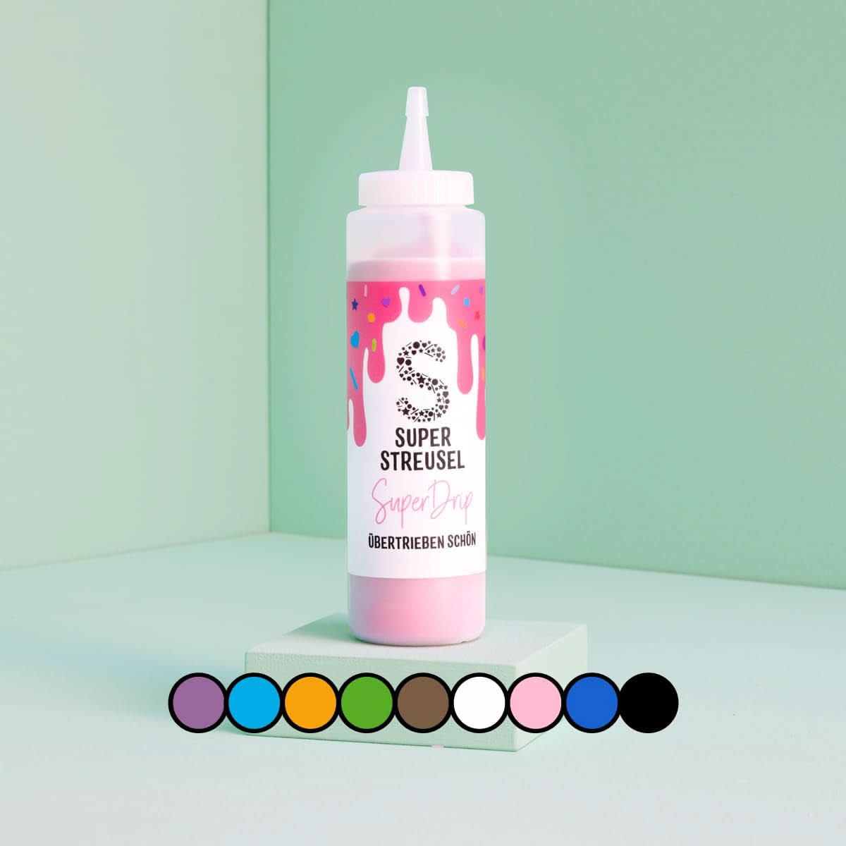 Super Drip Black Cake Glaze Cake Smälter Choklad 300 gram Glazes and Decor Naty Shop Pink