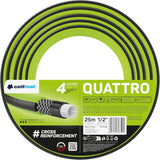 Cellfast QUATTRO Trädgårdsslang Slitstark Lättvikts 4-lagers UV-beständig trådslang Cross Braid 20 Bar 3/4" 15m 10-074
