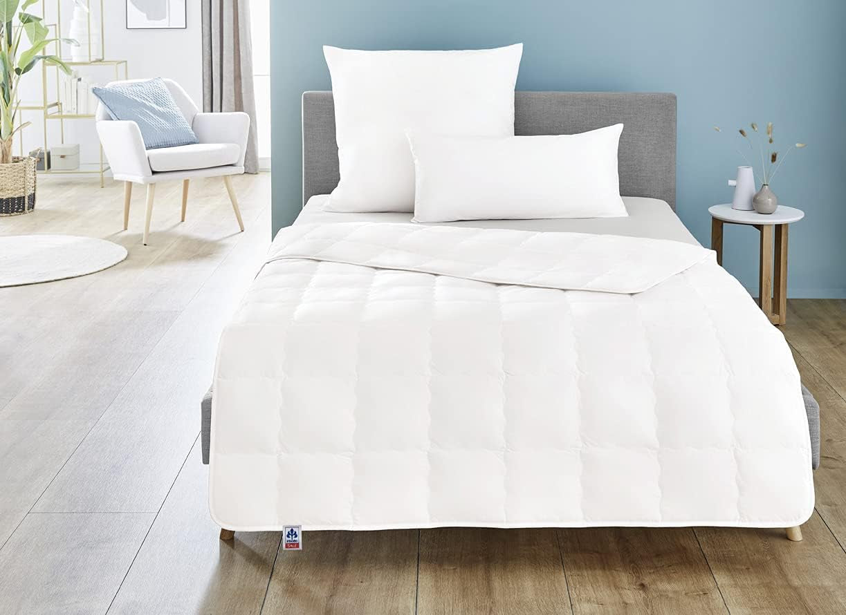 Irisette täcke tvätt-silke - Made in Germany - Quilt av 60% vild silke, 40% bomull, inkl. förvaringsväska, 135 X 200 Cm, Oeko-Tex certifikat Täcken och täcken Naty Shop