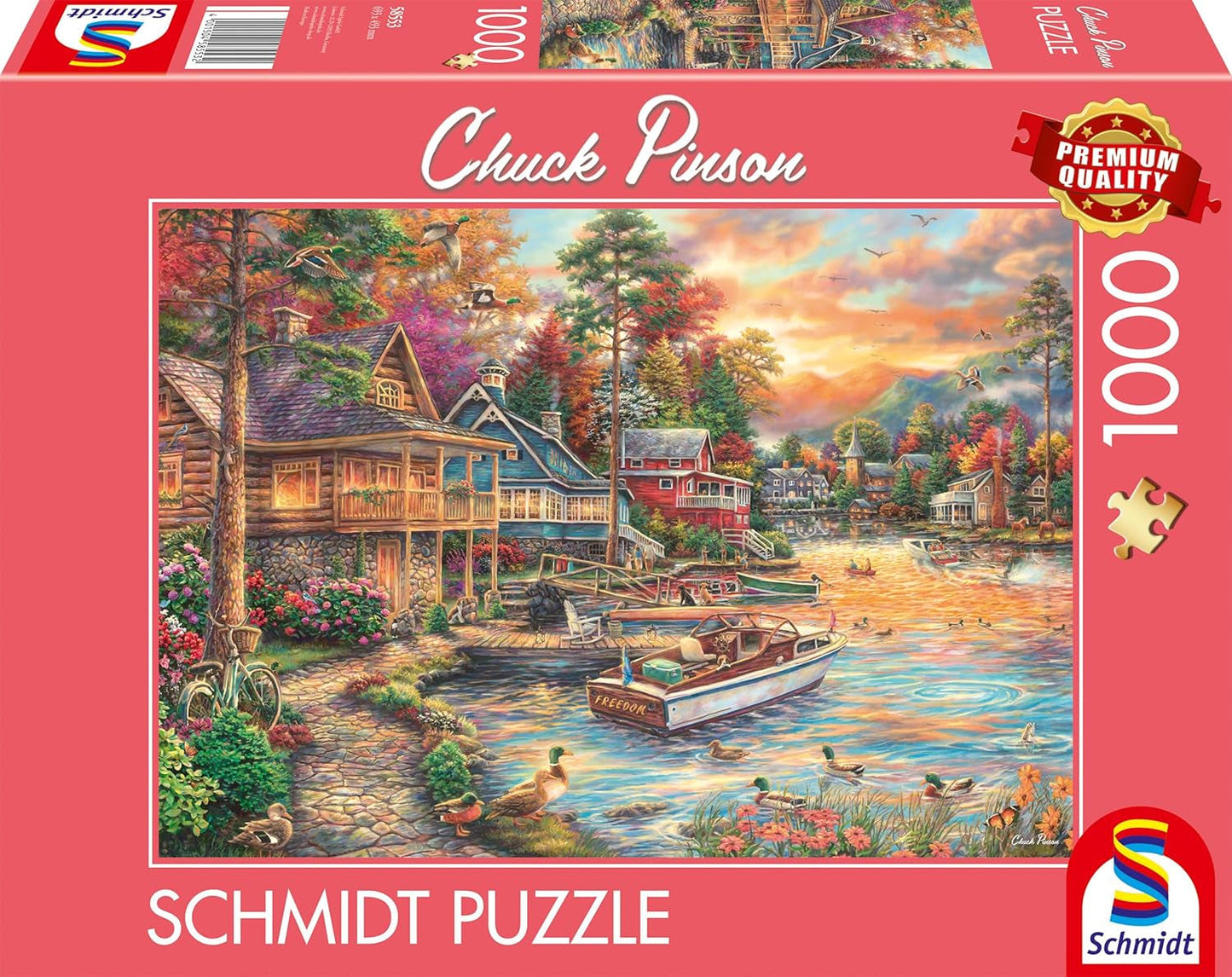 Schmidt Spiele 58553 Chuck Pinson, Shore in the Evening Gold, pussel 1000 bitar Pussel Naty Shop Standardtitel