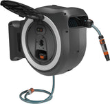 Gardena PowerRoll XXL Solo sladdlös väggslanglåda: Automatisk slangupprullare med 40 m trädgårdsslang, slangstyrning och RollControl, batteridriven, UV- och frostbeständig (18647-55)