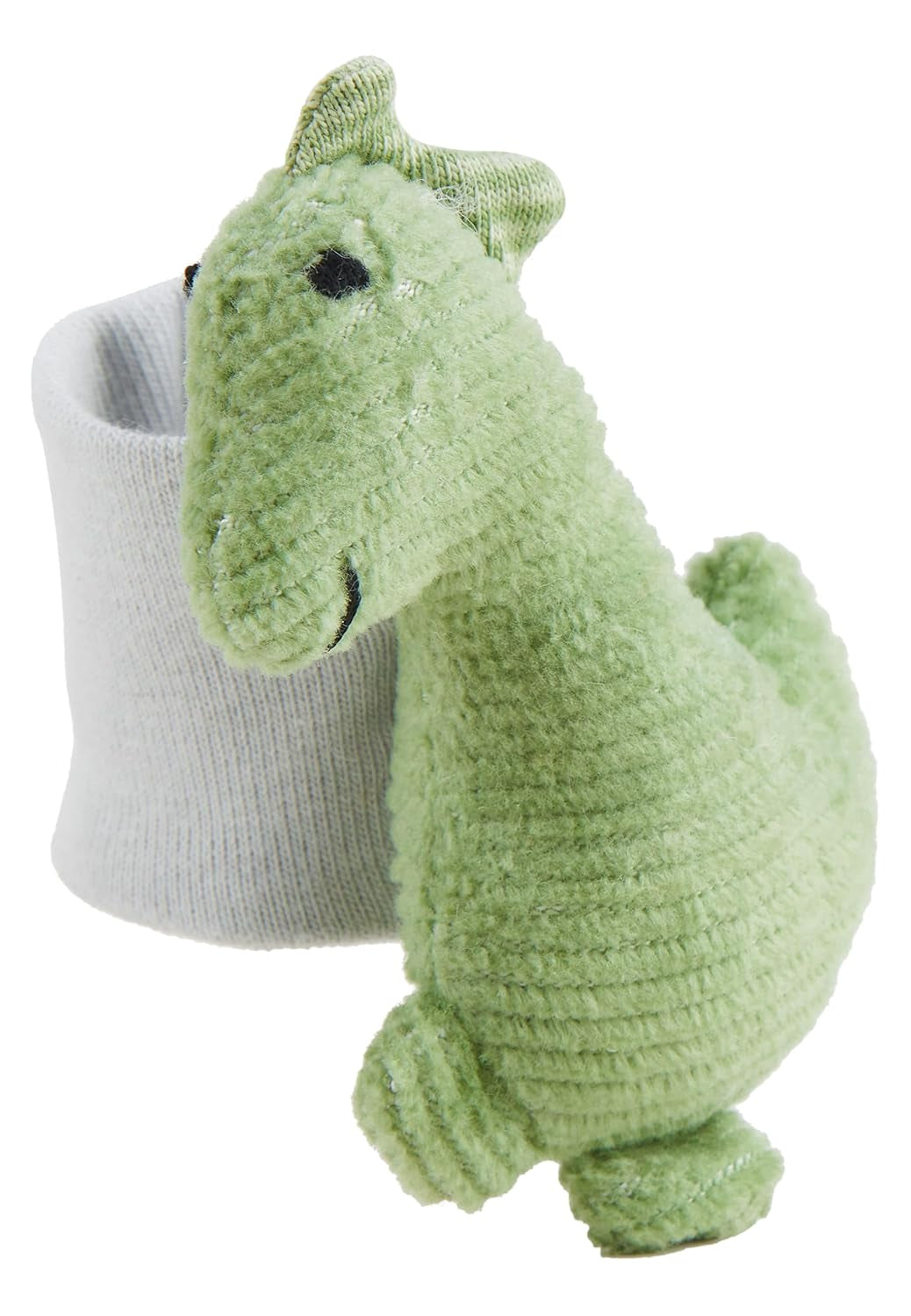 Sterntaler Dino Rexi Arm Rattle - Mjuk mjuk sladd Baby Rattle - Baby Hand Rattle med elastisk rem - Babyleksak för lek, kram och skallra, Stone Green Baby Toys Naty Shop