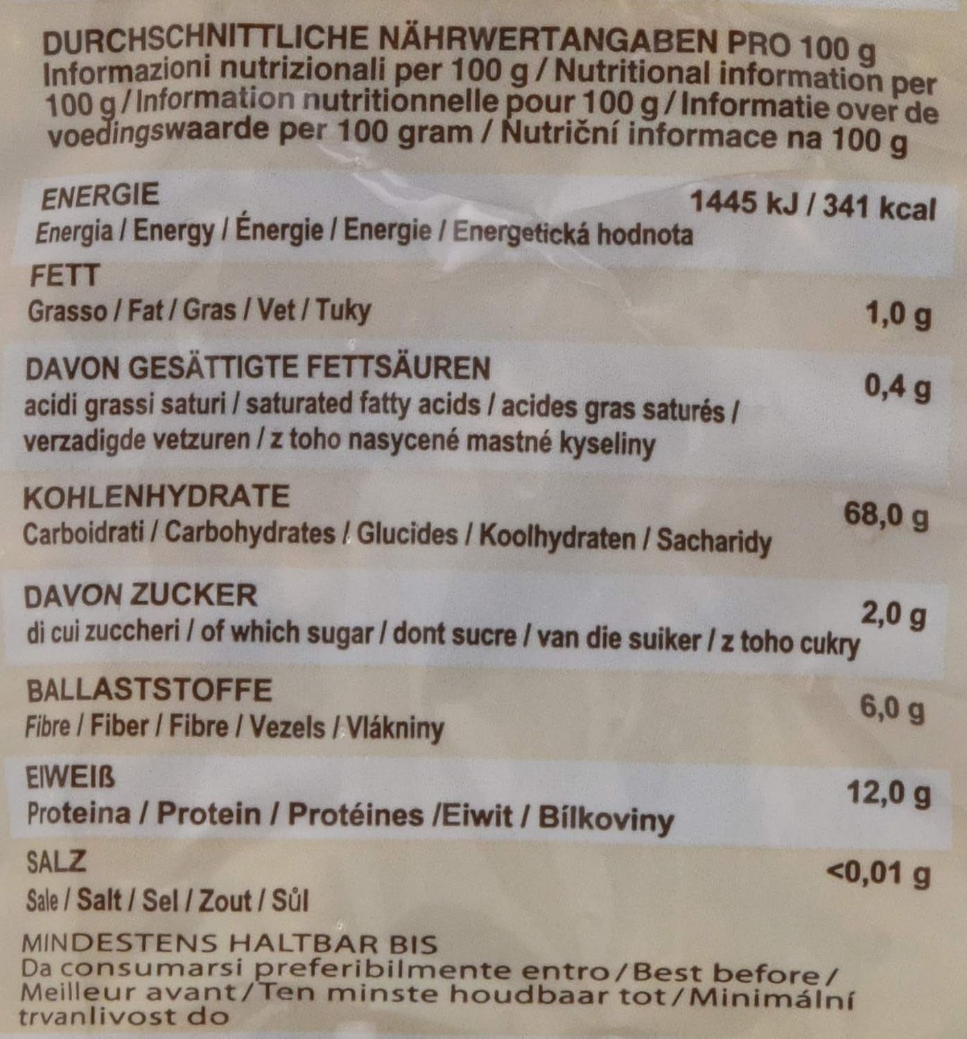 Fullkornspastaspiraler, förpackning om 10 st (10 x 500 g)