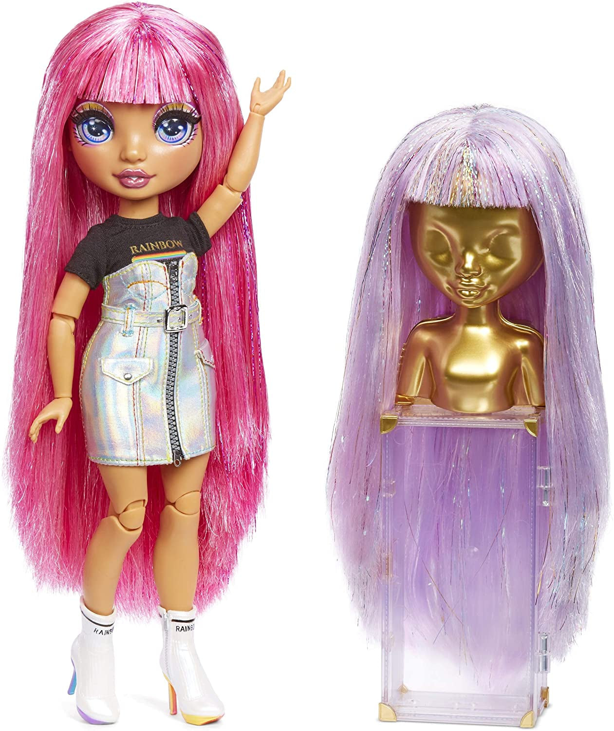 Rainbow High 571049 Fashion Studio - Exklusiv docka med kläder, accessoarer och 2 glänsande peruker - Skapa över 300 outfits!