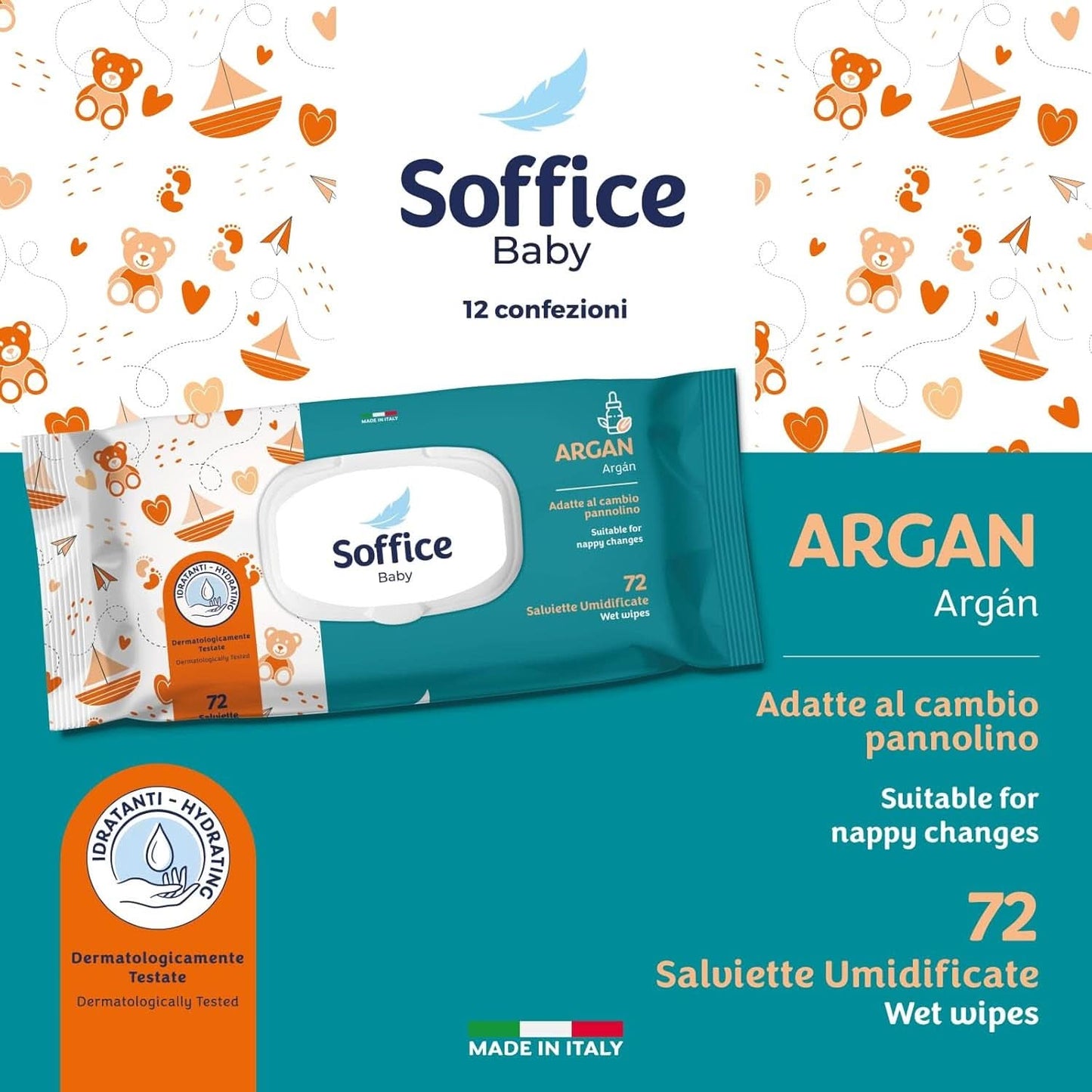 Feuchttücher Für Neugeborene, 72 Stück, Pop-Up Argan – Zubehör och produkter för Die Hygiene Des Babys, Ideal Für Diadelwechsel Und Kindergarten – Baby Wipes Sanft Und Reinigend – 12 Packungen Naty Shop