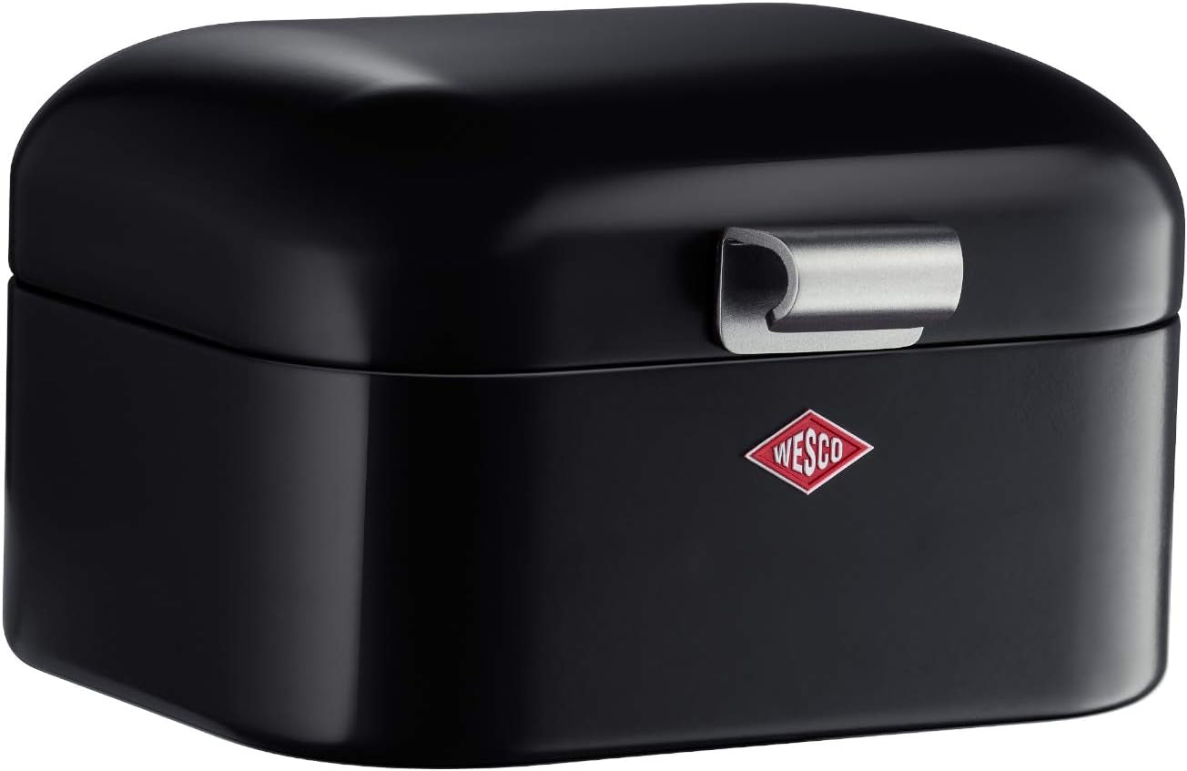 Wesco 235 001 Mini Grandy brödkorg 17 x 18 x 12 cm (L/B/H) rosa, rostfritt stål Matförvaringslådor Naty Shop Black
