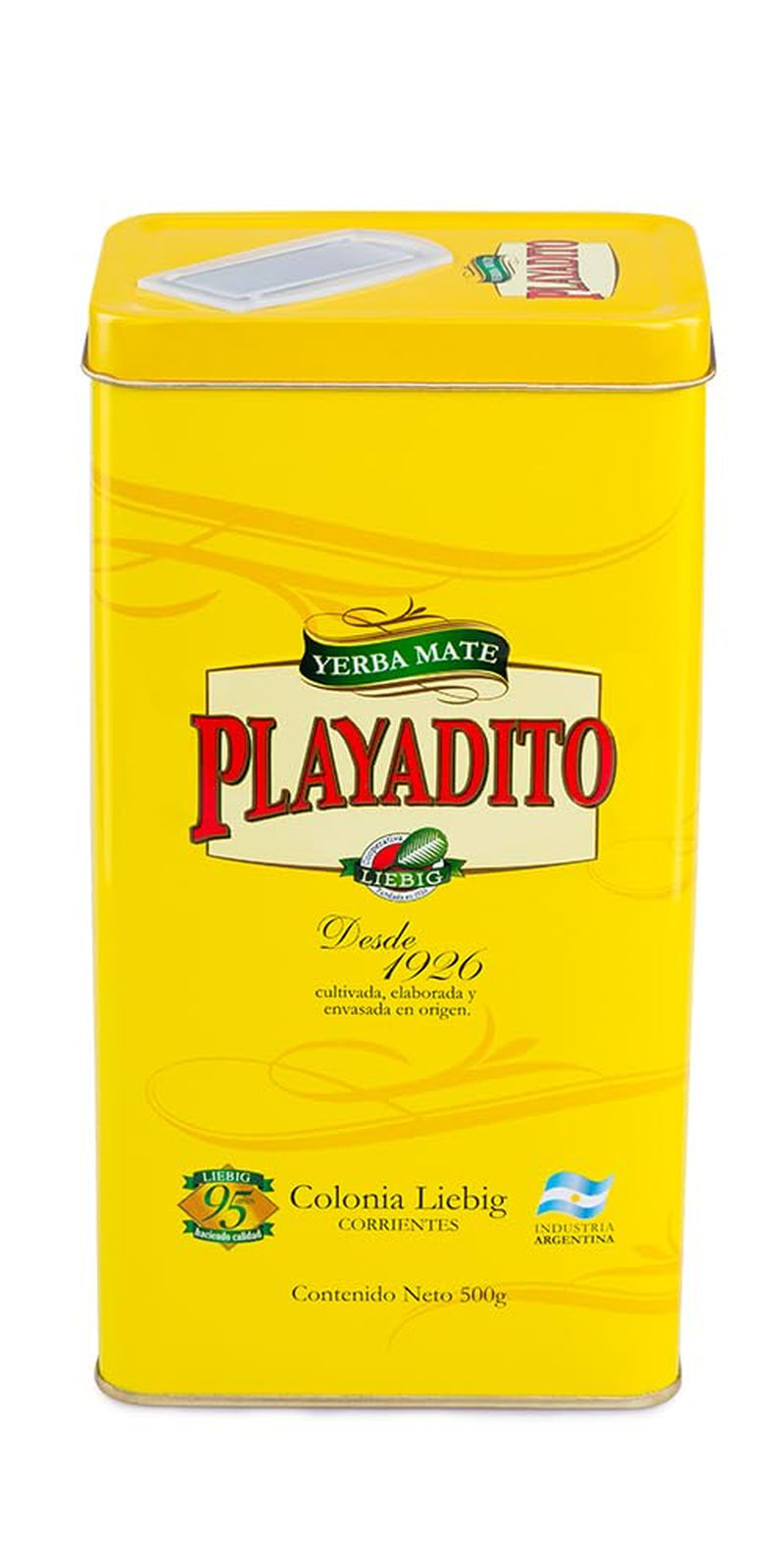 - Yerbero de chapa innehåller 500 g yerba mate med pinnar perfekta att dela med vänner