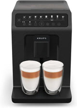 Krups EA897B Evidence ECOdesign automatisk espressomaskin, automatisk espresso- och cappuccinofunktion, Quattro Force-teknik, entrycksmjölkkoppar, 8 förinställningar, mjölksystem, 1450W
